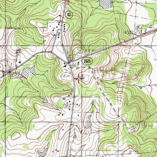 Topographic Map of Harrison County Emergency Services District 4 Station 2, TX