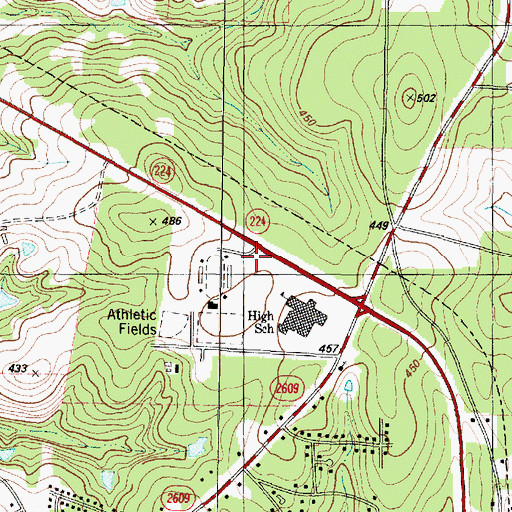 Topographic Map of Nacogdoches Fire Department Station 4, TX