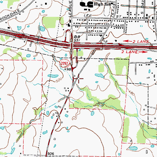 Topographic Map of Hopkins County Fire Deparment Central Station, TX