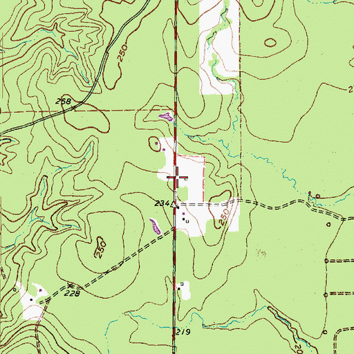 Topographic Map of Gray Volunteer Fire Department, TX