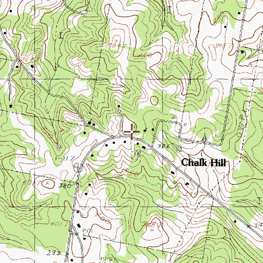 Topographic Map of Elderville - Lakeport Volunteer Fire Department Station 3, TX