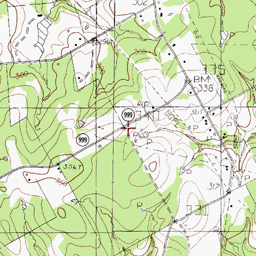 Topographic Map of Gary Volunteer Fire Department Station 2, TX