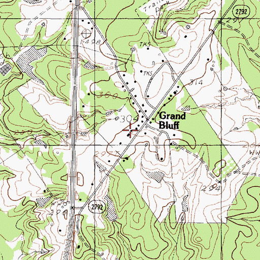 Topographic Map of Beckville Volunteer Fire Department, TX