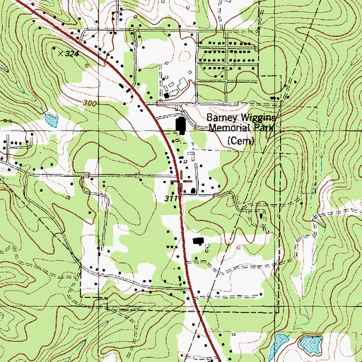 Topographic Map of Livingston Volunteer Fire Department Station 3, TX