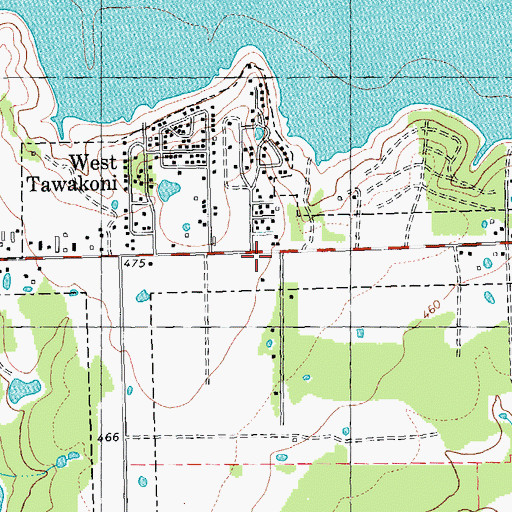 Topographic Map of West Tawakoni Volunteer Fire Department, TX