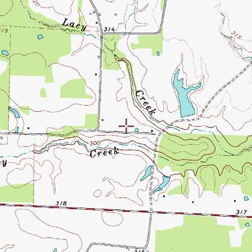 Topographic Map of Sugar Hill Volunteer Fire Department, TX