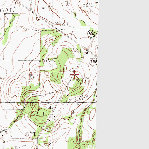 Topographic Map of Baxter Volunteer Fire Department, TX