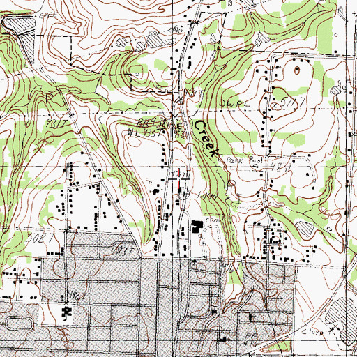 Topographic Map of Athens Fire Department Station 2, TX