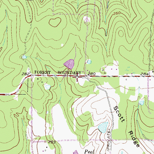 Topographic Map of Montgomery Fire Department Station 55, TX