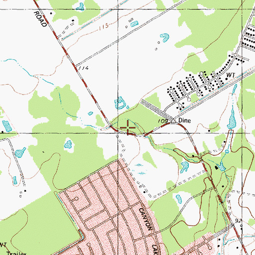 Topographic Map of Spring Volunteer Fire Department Station 74, TX
