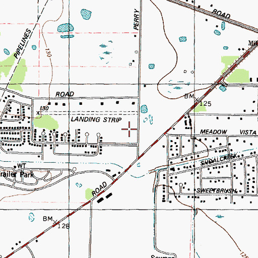 Topographic Map of Cypress Creek Volunteer Fire Department Station 24, TX