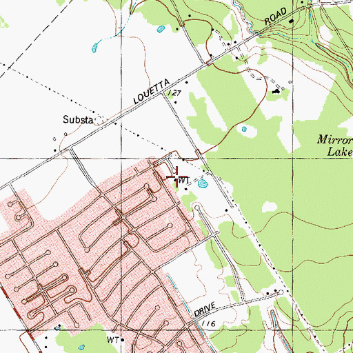 Topographic Map of Ponderosa Volunteer Fire Department Station 2, TX