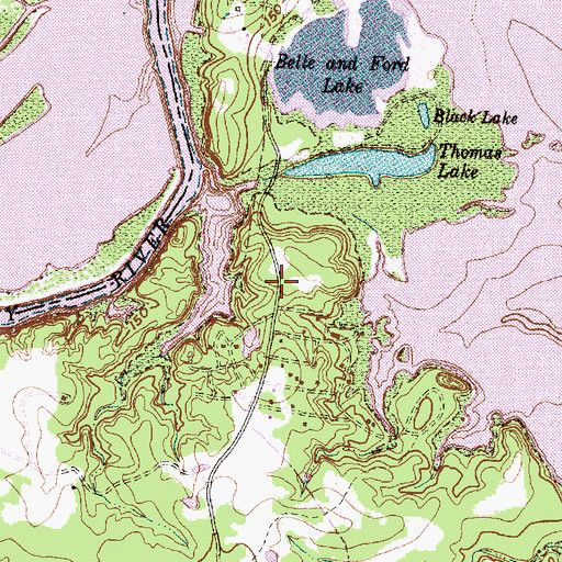 Topographic Map of Thomas Lake Road Volunteer Fire Department, TX
