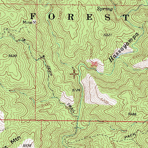 Topographic Map of Board Creek, AZ