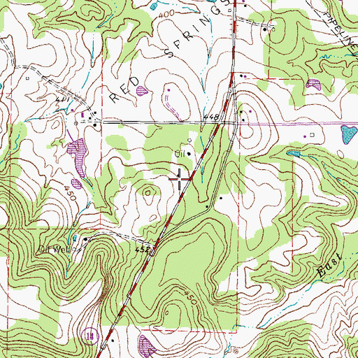 Topographic Map of Red Springs Fire Department, TX