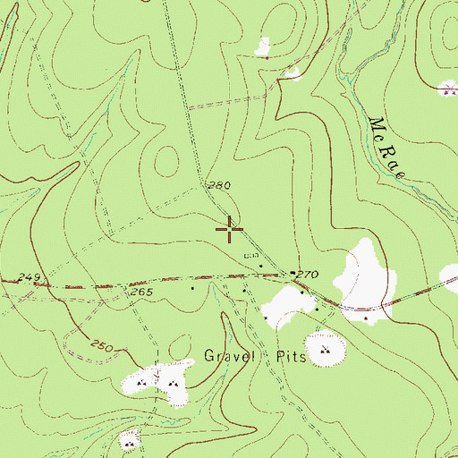 Topographic Map of North Montgomery County Fire Department Station 93, TX