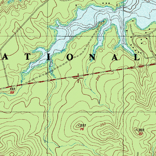 Topographic Map of Fairmont Volunteer Fire Department, TX