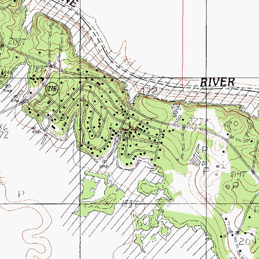 Topographic Map of Shamrock Shores Volunteer Fire Department, TX