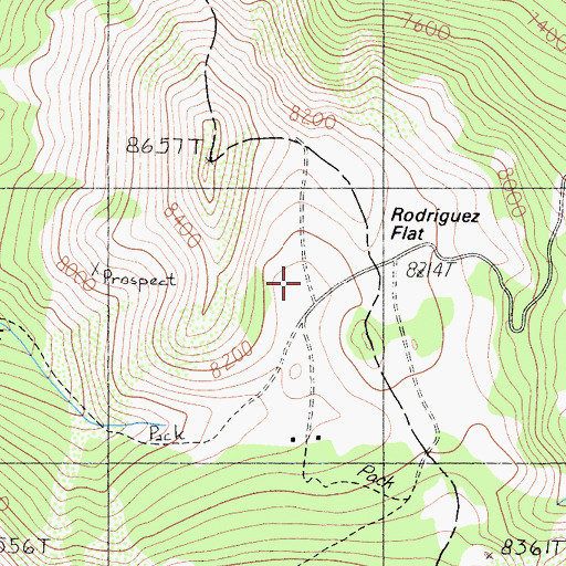 Topographic Map of Rodriguez Flat, CA
