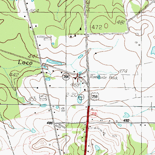 Topographic Map of Central Heights Volunteer Fire Department, TX