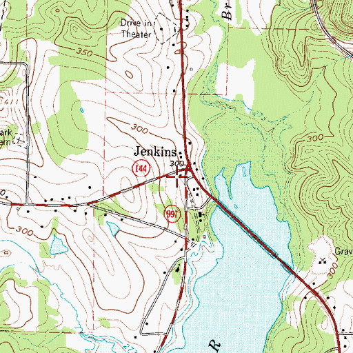 Topographic Map of Jenkins Volunteer Fire Department, TX
