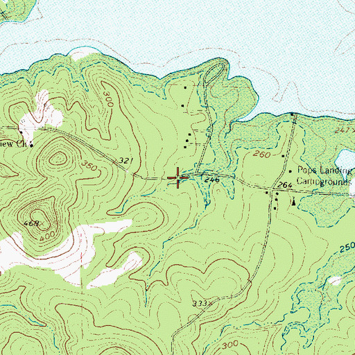 Topographic Map of South Shore Volunteer Fire Department, TX