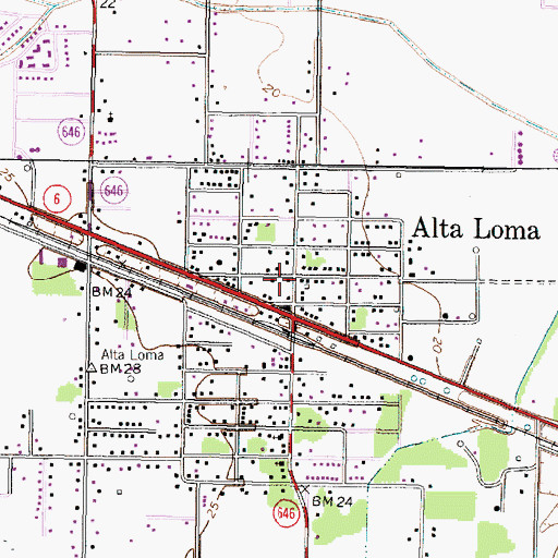 Topographic Map of Santa Fe Fire and Rescue Station 4, TX