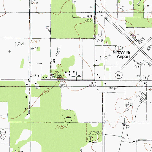 Topographic Map of Texas Forest Service Kirbyville Office, TX