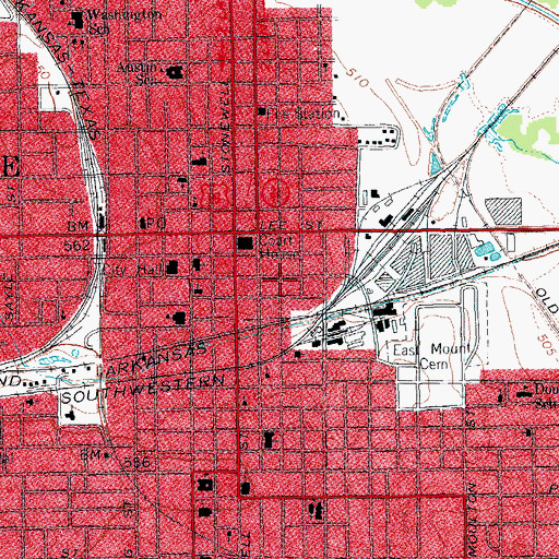 Topographic Map of Texas Forest Service Greenville Office, TX