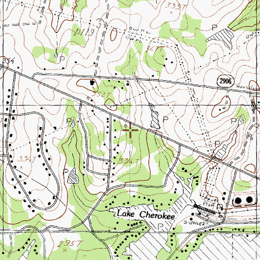 Topographic Map of Elderville - Lakeport Volunteer Fire Department Station 2, TX
