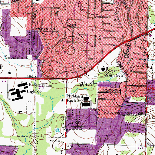 Topographic Map of Texas Forest Service Tyler Office, TX