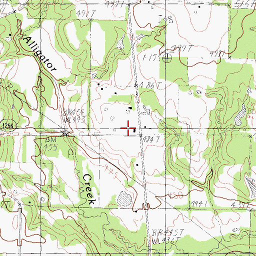 Topographic Map of South Van Zandt Volunteer Fire Department Station 1, TX