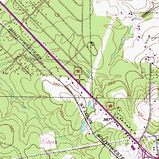Topographic Map of Central Fire Department Station 2, TX