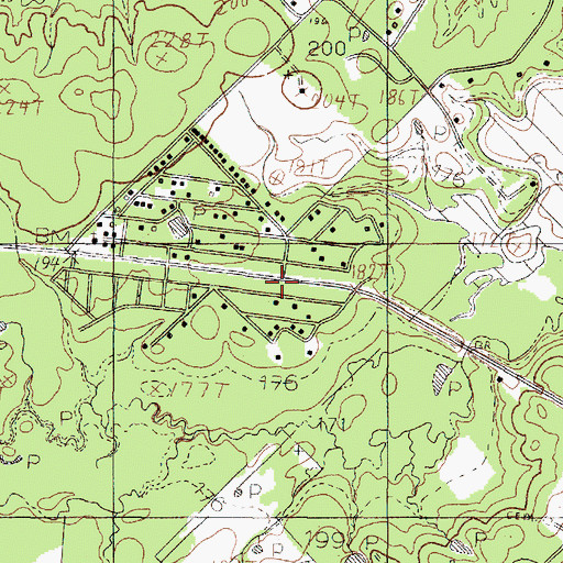 Topographic Map of Ora Volunteer Fire Department, TX