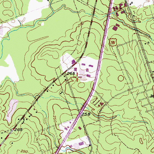 Topographic Map of Angelina College Fire Academy, TX