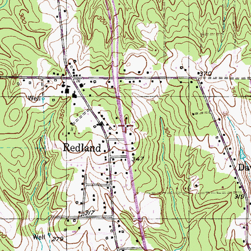 Topographic Map of Rivercrest Redland Volunteer Fire Department Station 2, TX