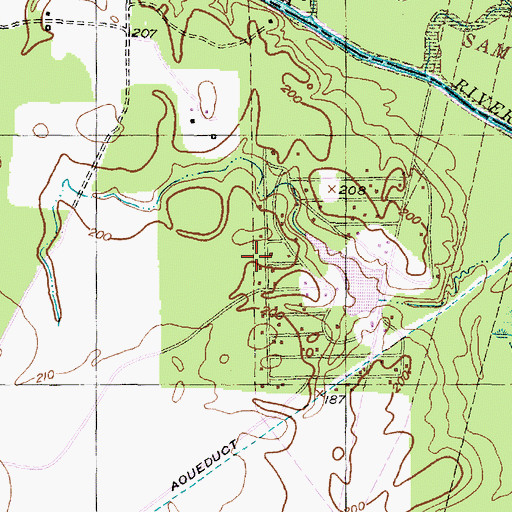 Topographic Map of Rivercrest Redland Volunteer Fire Department Station 1, TX