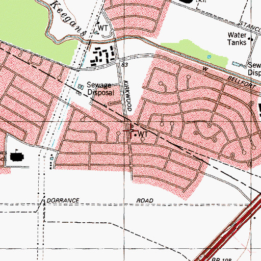 Topographic Map of Stafford Volunteer Fire Department Station 3, TX