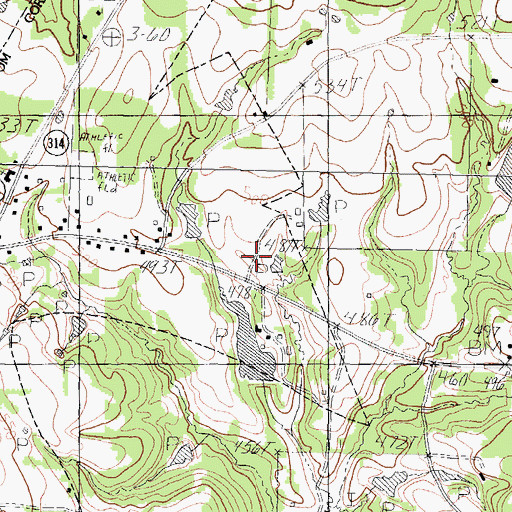 Topographic Map of Edom Volunteer Fire Department, TX
