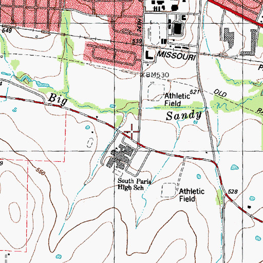 Topographic Map of Paris Fire Department Station 4, TX