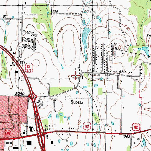 Topographic Map of Paris Fire Department Station 2, TX