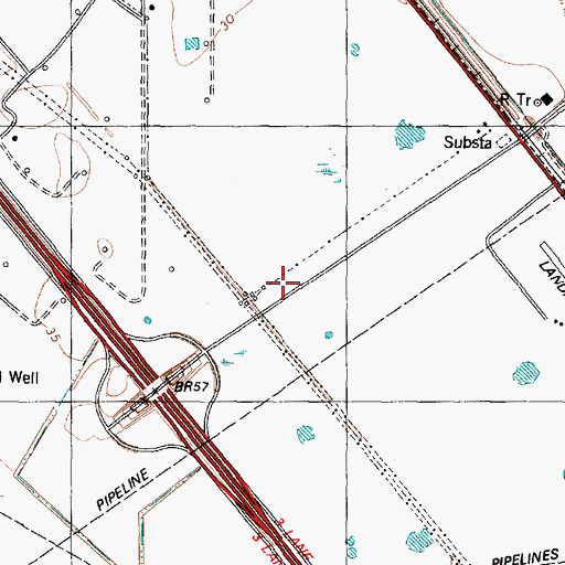 Topographic Map of Houston Fire Department Station 94, TX