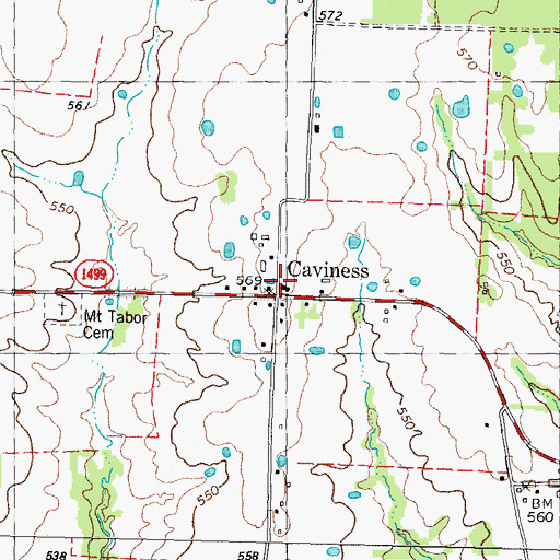 Topographic Map of Lamar Point Volunteer Fire Department Station 2, TX
