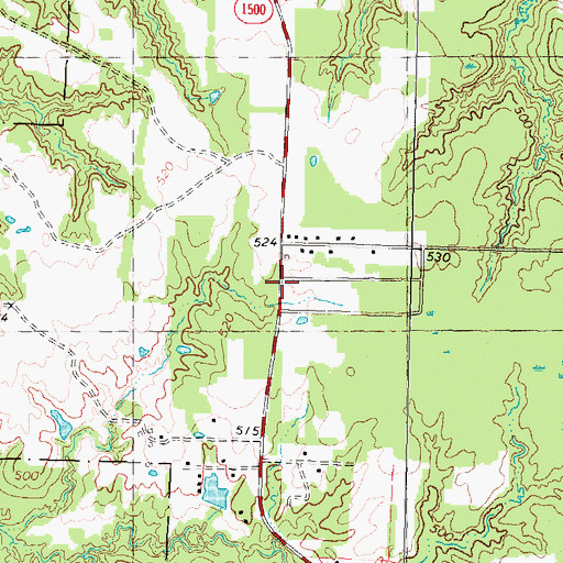 Topographic Map of Lamar Point Volunteer Fire Department Station 1, TX
