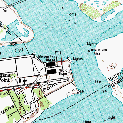 Topographic Map of Port of Houston Authority Fire Department Station 3, TX
