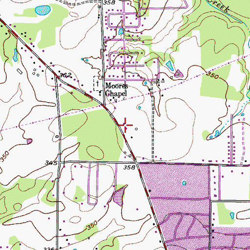 Topographic Map of Texarkana Fire Department Station 3, TX