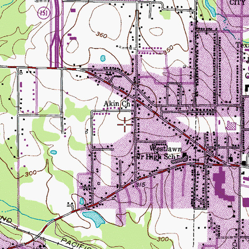 Topographic Map of Texarkana Fire Department Station 5, TX