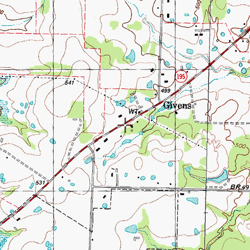 Topographic Map of Reno Fire and Rescue Station 2, TX