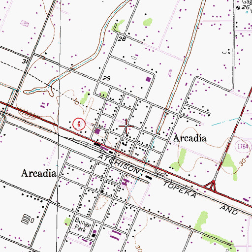 Topographic Map of Santa Fe Fire and Rescue Station 2, TX