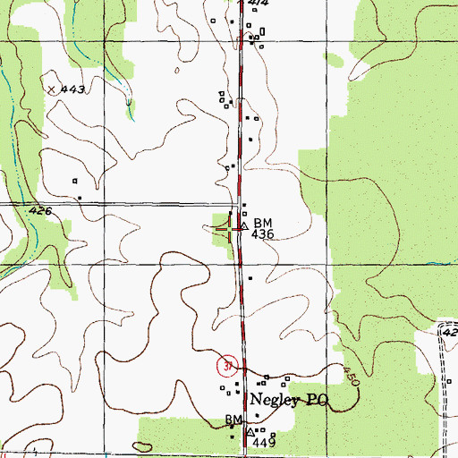 Topographic Map of North Woods Volunteer Fire Department, TX